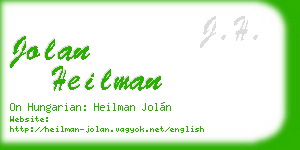 jolan heilman business card